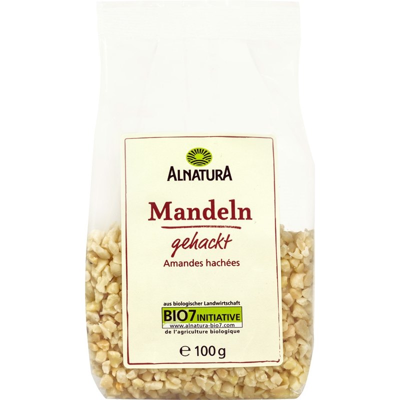 Alnatura Mandle jádra blanšírované sekaná BIO 100g