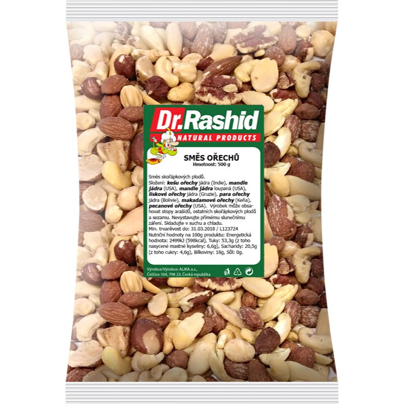 Dr.Rashid Směs ořechů natural 500g