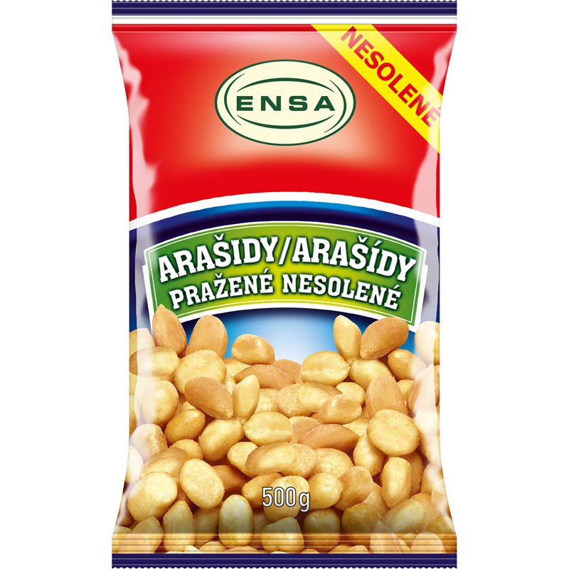 Ensa Arašídy loupané pražené nesolené 500g