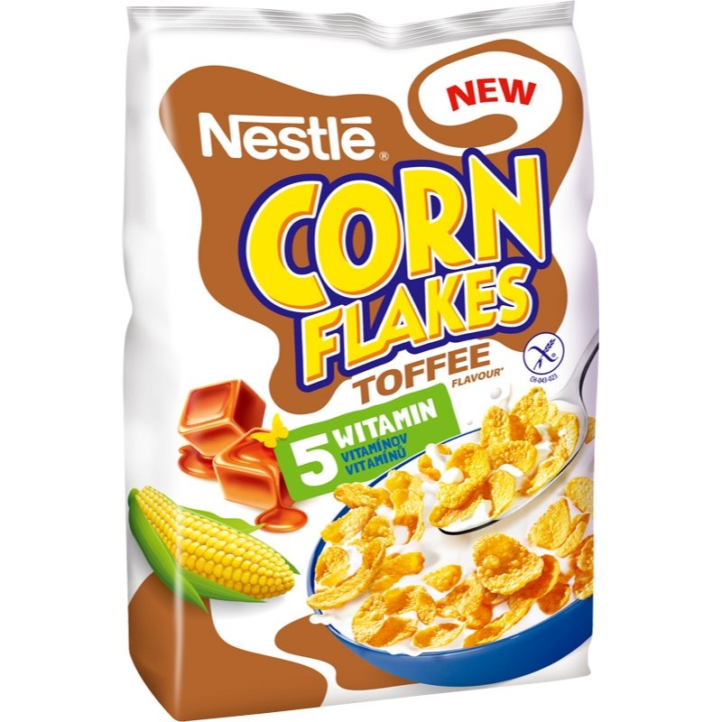 Nestlé Corn Flakes cereální lupínky toffee 400g