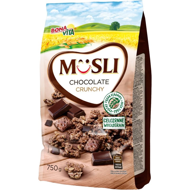 Bona Vita Müsli Crunchy zapékané s čokoládou 750g