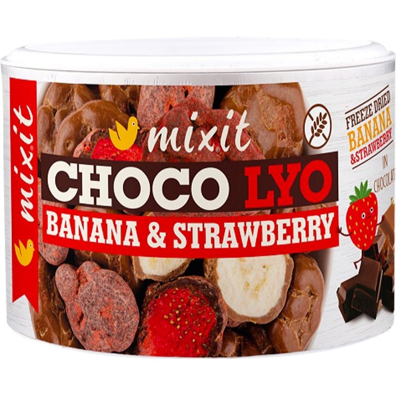 Mixit Křupavé banánky a jahody v čokoládě sušené mrazem 150g