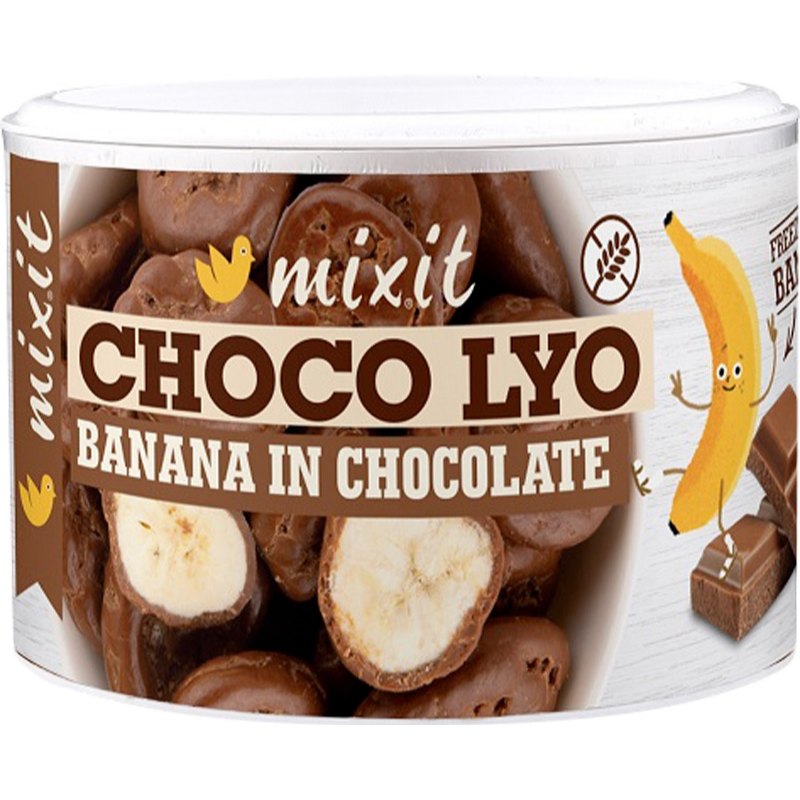 Mixit Křupavé banánky v čokoládě sušené mrazem 170g