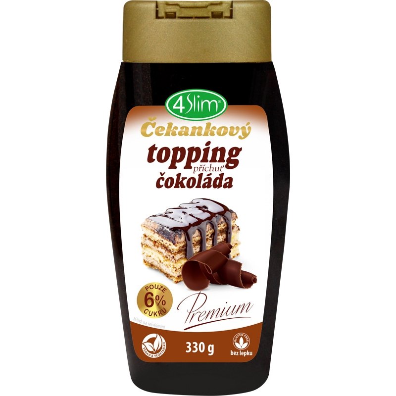 4Slim Topping čekankový s příchutí čokoláda 330g