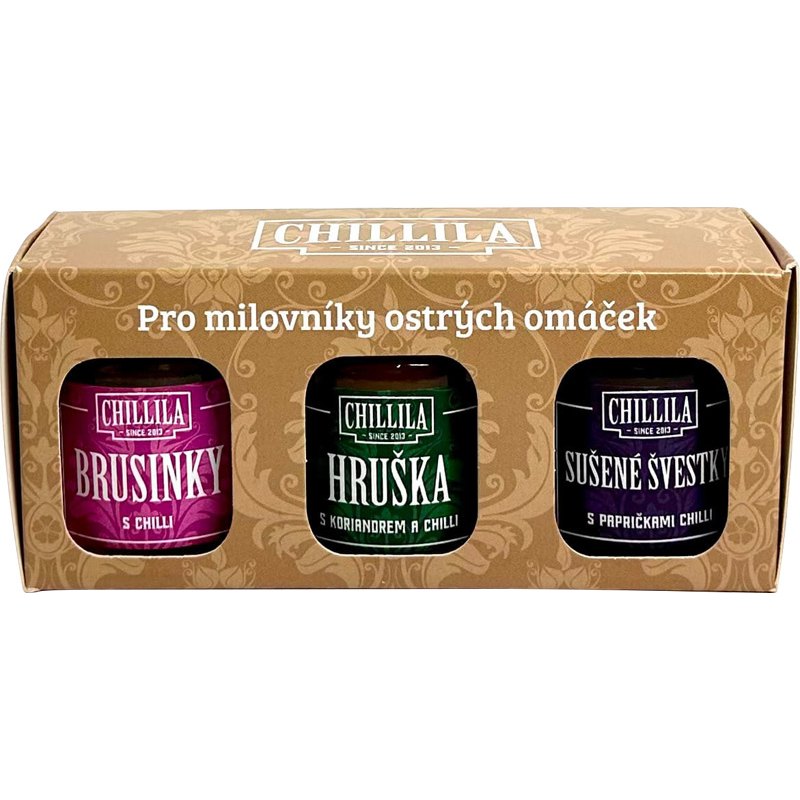 Chillila Omáčky pikantní mix (hruška, brusinky,švestky) 3x60ml