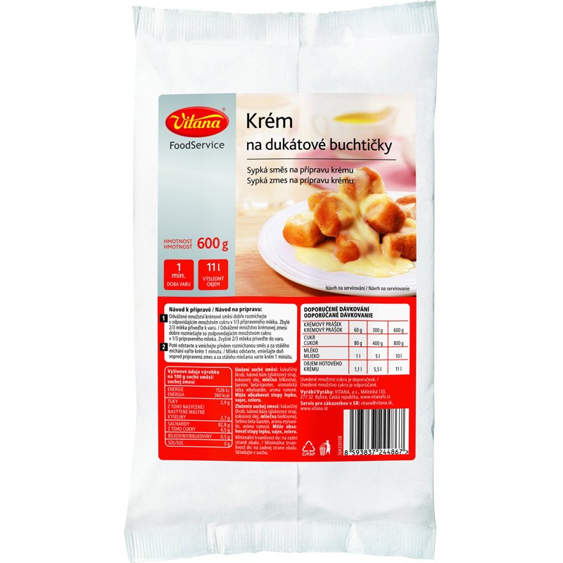 Vitana Krém na dukátové buchtičky 600g