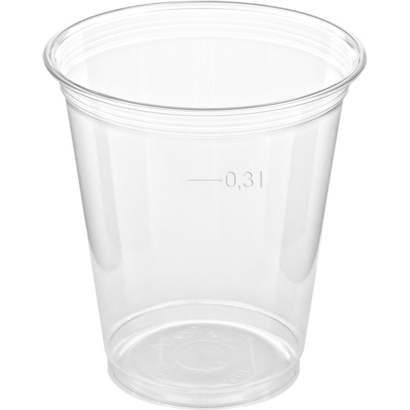 Kelímek z PET pevný čirý 300ml průměr 9,5cm 50ks