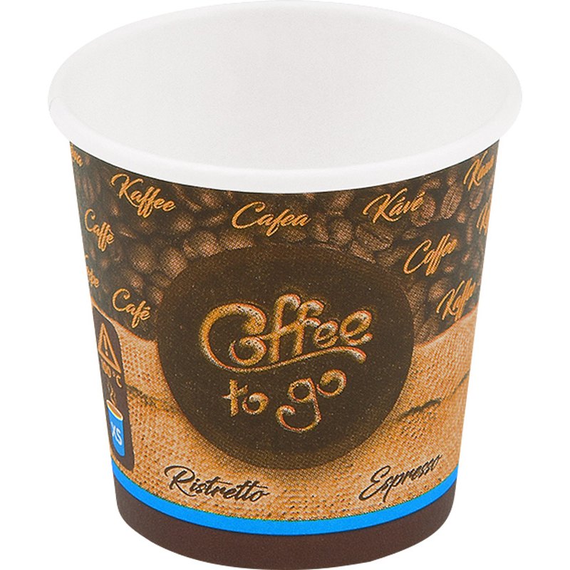 Coffee to go Papírový kelímek 110ml, XS průměr 6,2cm 50ks