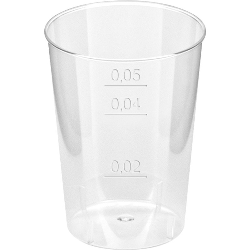 Kelímek průhledný 2cl/4cl/5cl 40ks