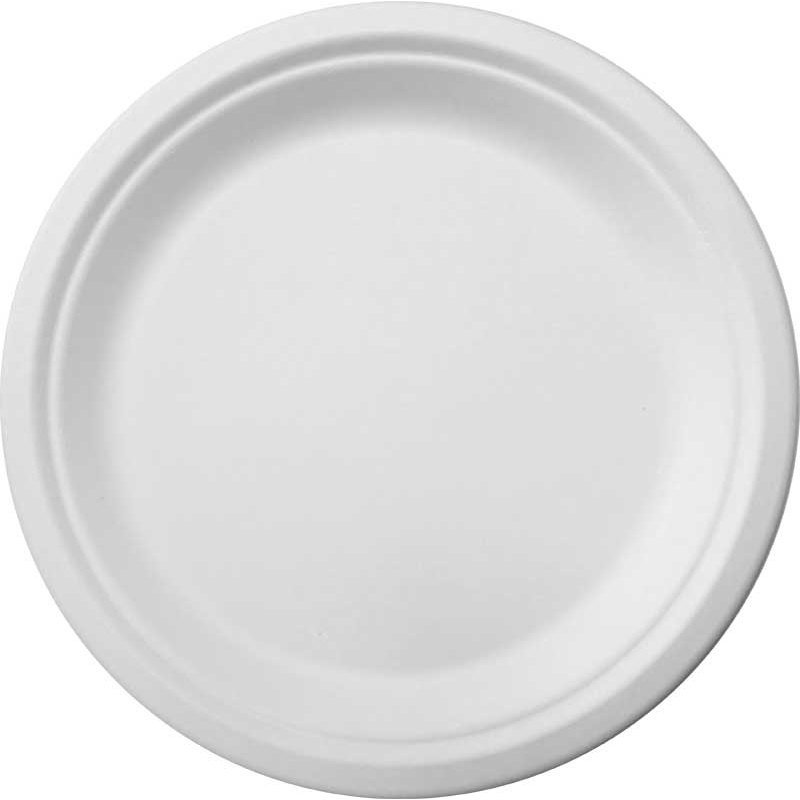 Papírový talíř z cukrové třtiny 22cm 50ks