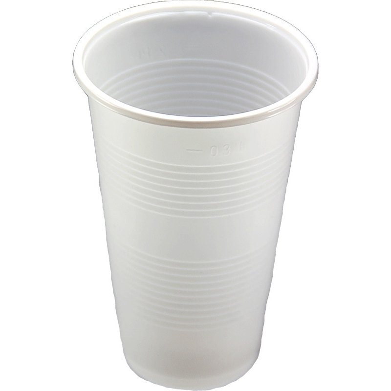 Plastový kelímek bílý 300ml 20ks