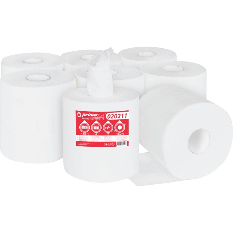 Prima Soft Kuchyňské utěrky MAXI 2-vrstvé 6x110m