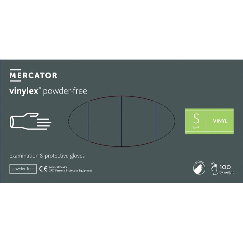 Mercator Medical Rukavice vinylové nepudrované transparentní S 100ks