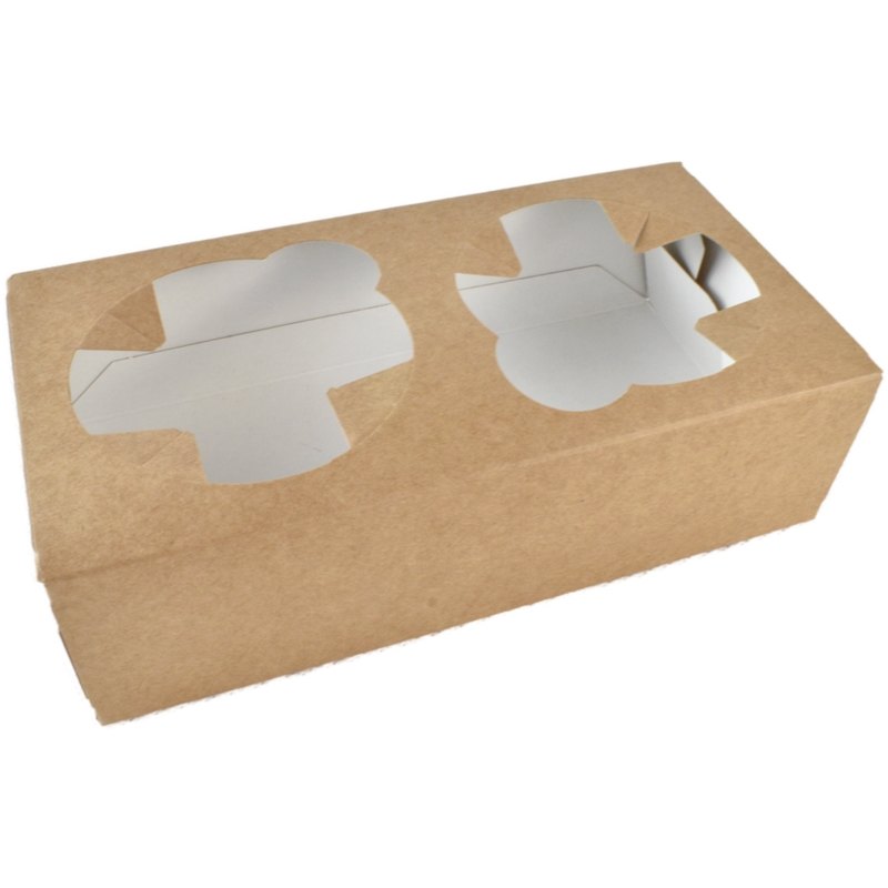 Držák papírový EKO na 2 kelímky 180x90x50mm hnědý 25ks