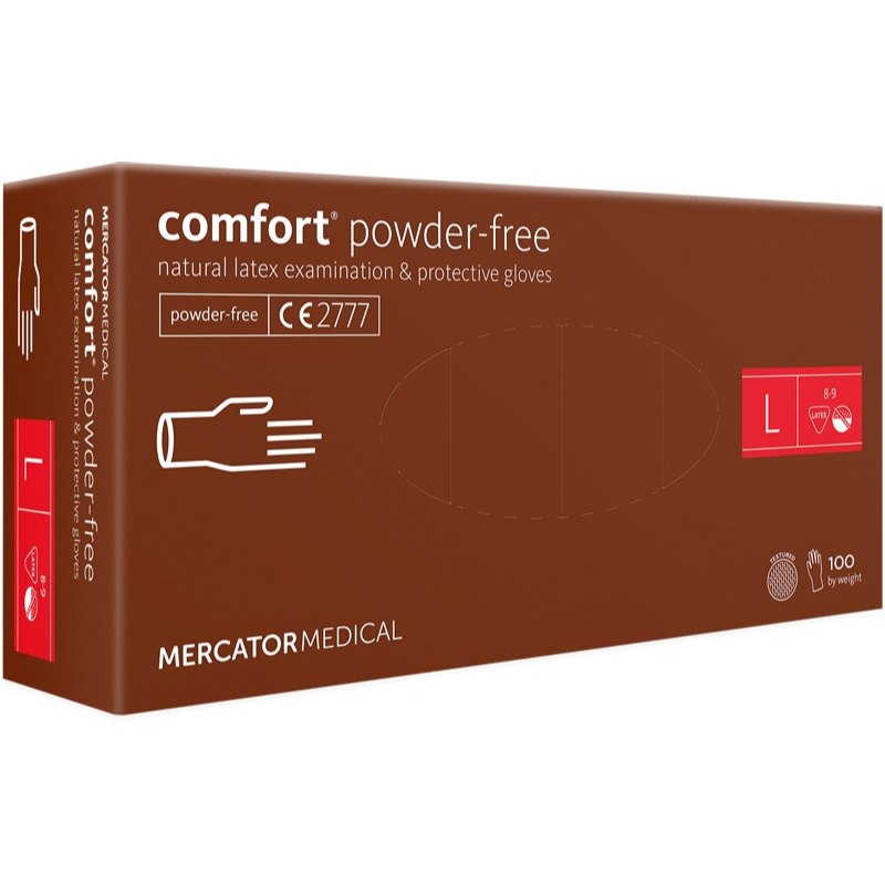 Mercator Medical Rukavice latexové nepudrované L 100ks
