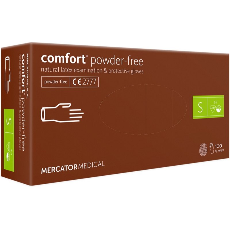 Mercator Medical Rukavice latexové nepudrované S 100ks