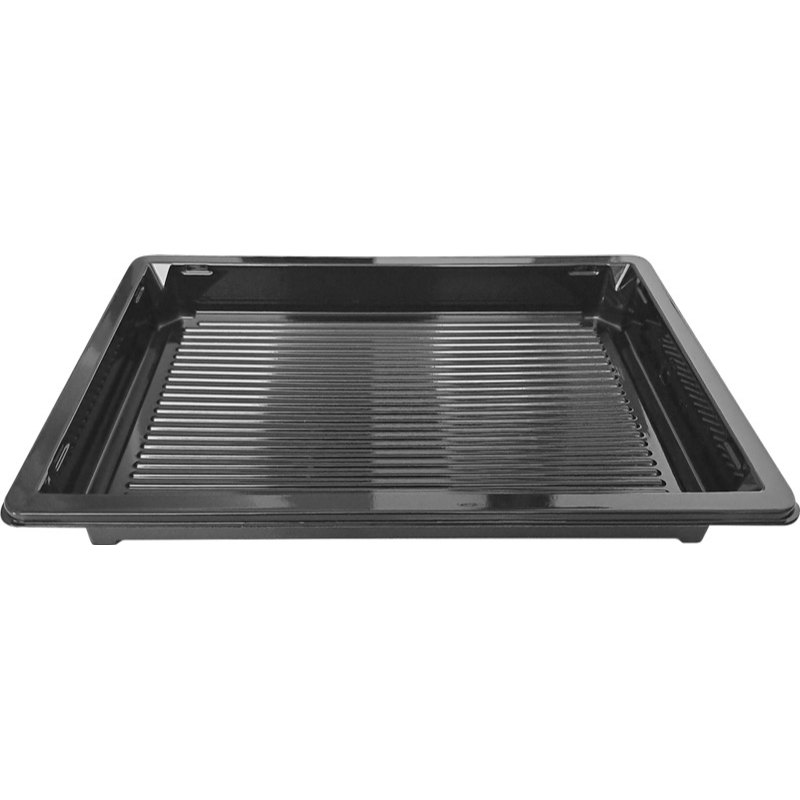 Miska plastová na sushi PET černá velká 185x129x20mm 57ks