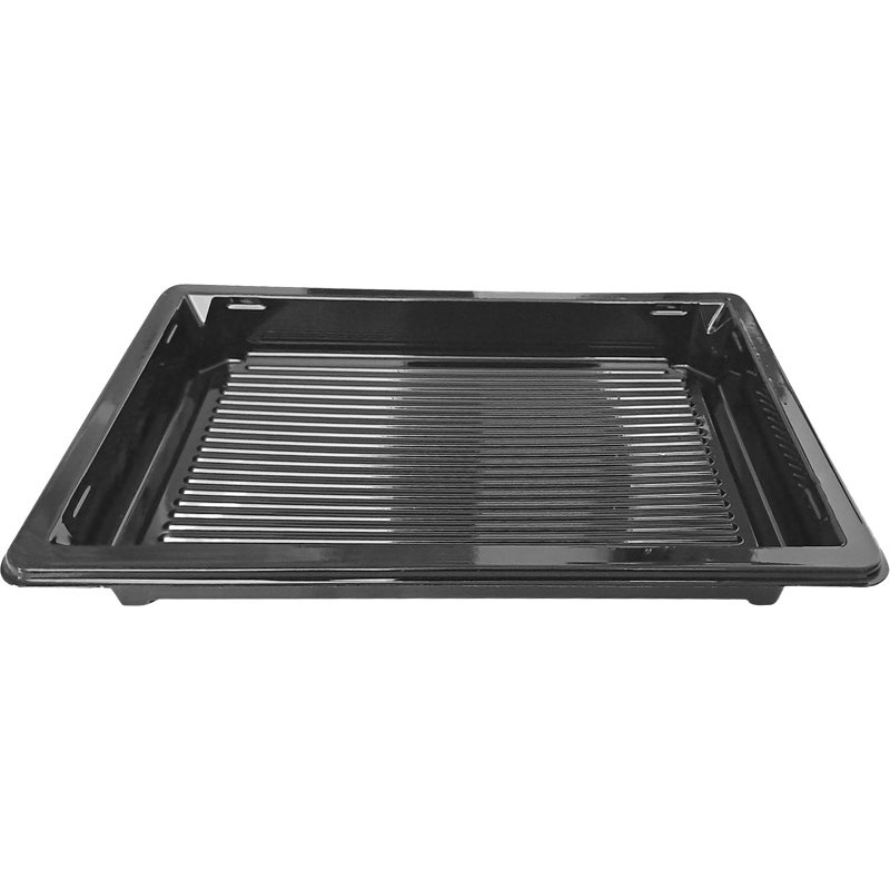 Miska plastová na sushi PET černá střední 166x115x20mm 50ks