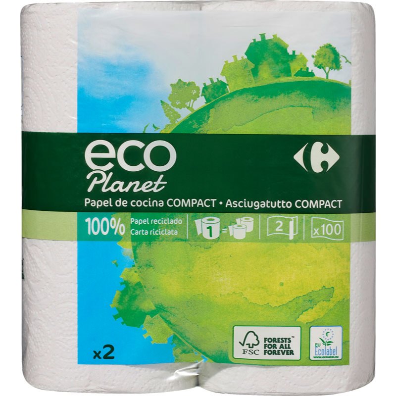 C Eco Planet Kuchyňské utěrky 2-vrstvé 2x100 útržků