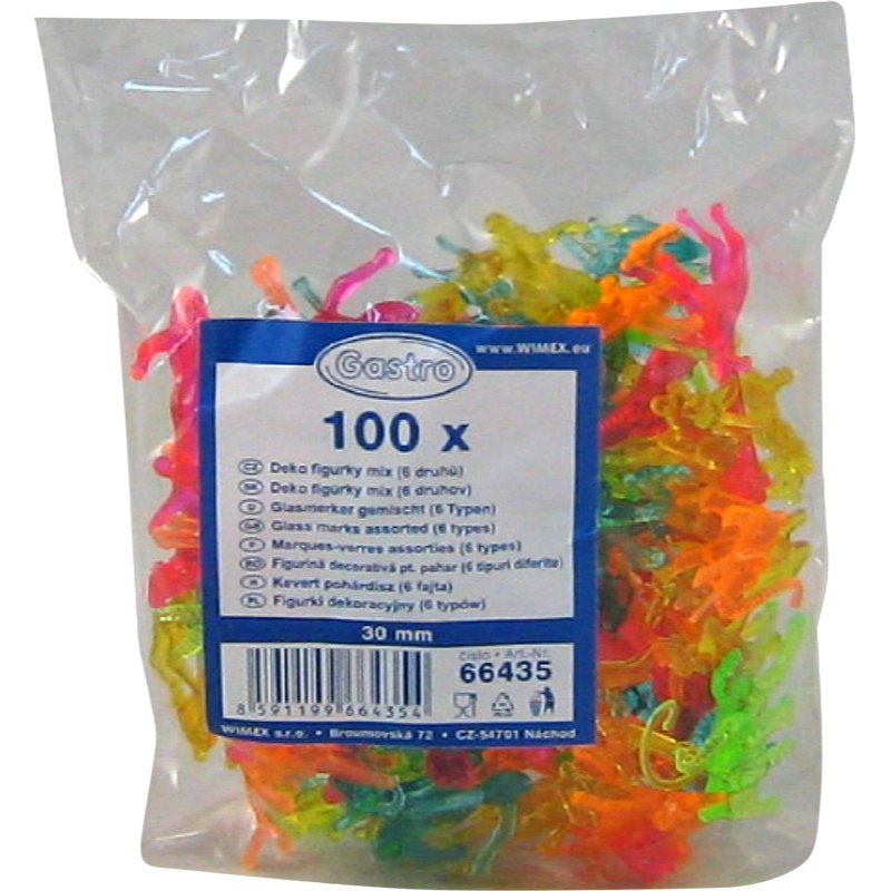 Gastro Figurky na sklenku mix 100ks