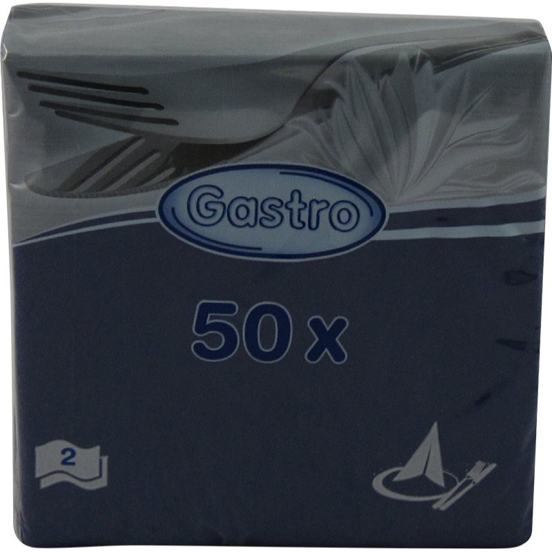 Gastro Ubrousky 33x33cm modré 2-vrstvé 50ks