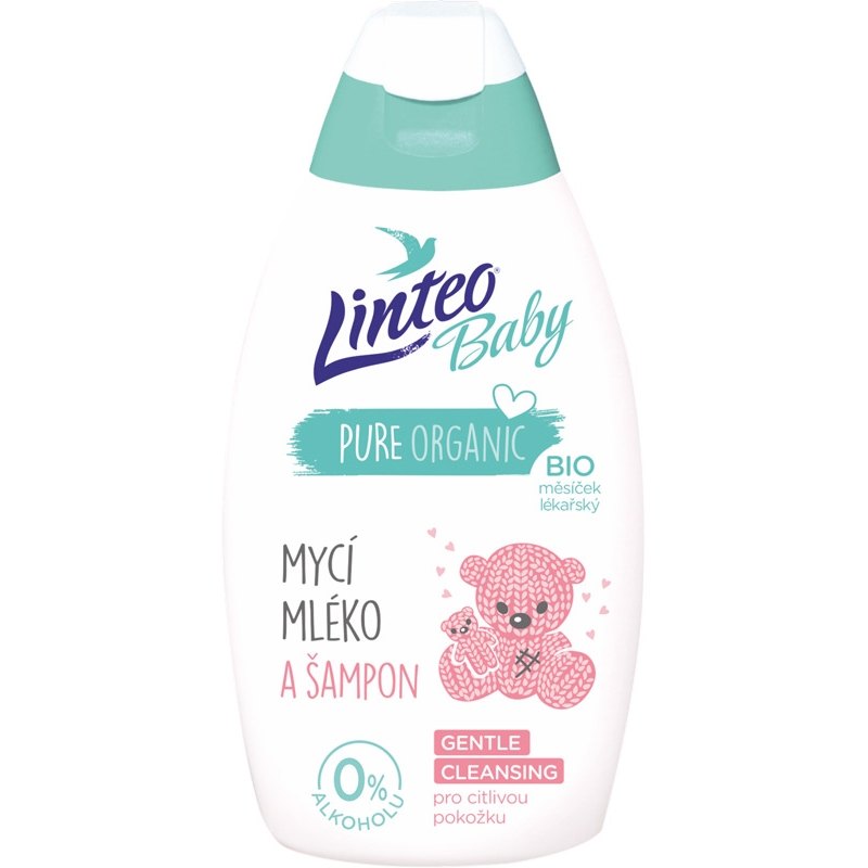 Linteo Baby Mycí mléko+šampon 425ml