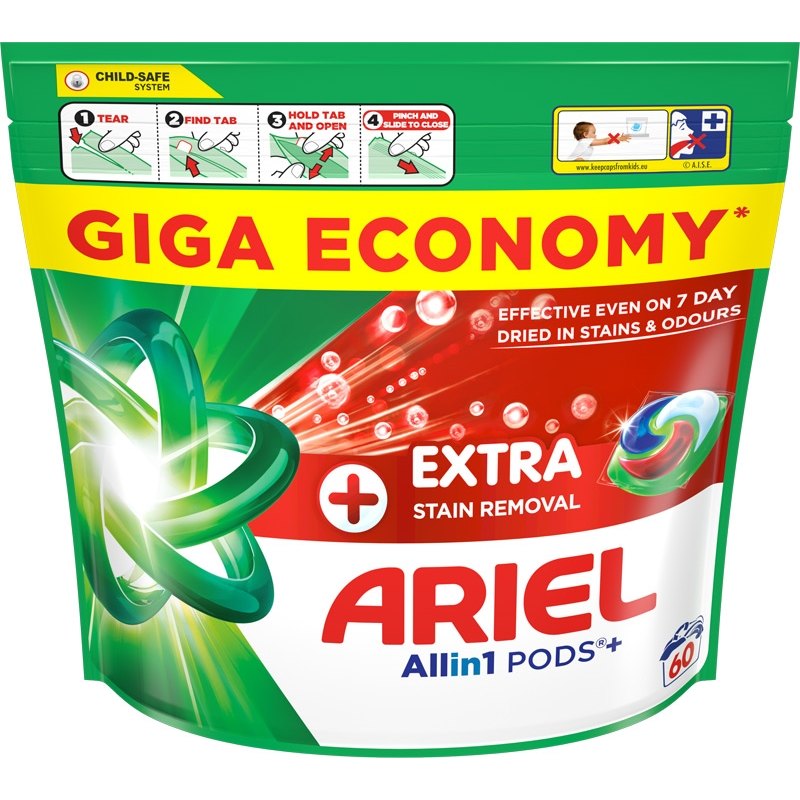 Ariel Kapsle na praní extra clean 60ks
