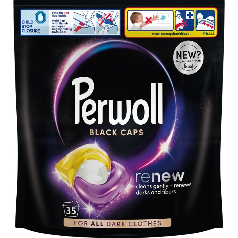 Perwoll Kapsle na praní renew black 35ks