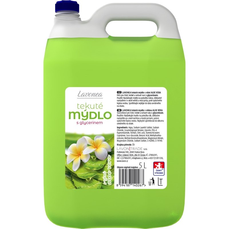 Lavonea Tekuté mýdlo aloe vera 5l