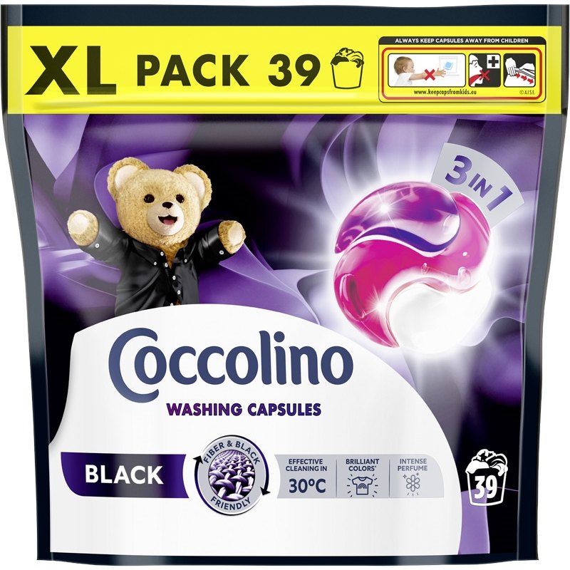 Coccolino Kapsle na praní 3v1 Black 39ks