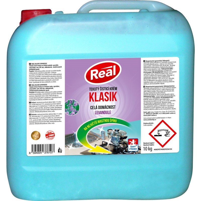 Real Klasik čistící tekutý prášek levandule 10kg