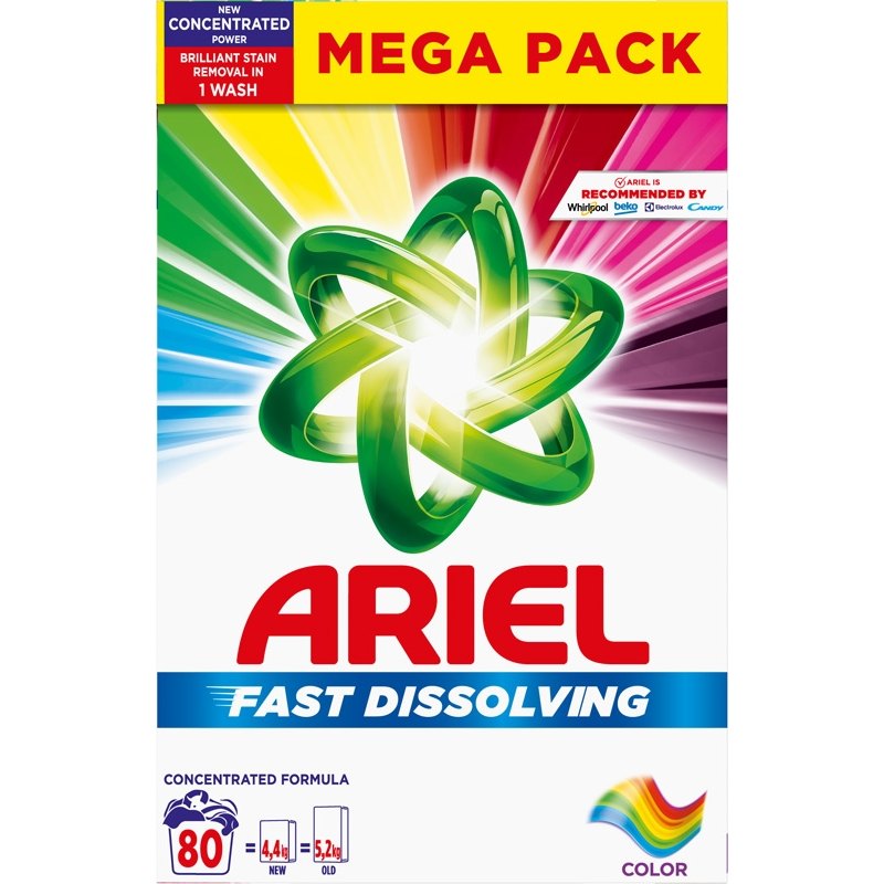 Ariel Prášek na praní color box (80 praní) 4,4kg
