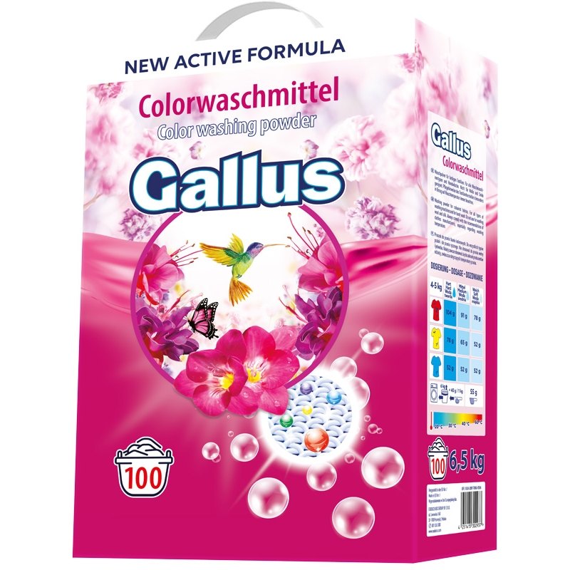 Gallus Prášek na praní color (100 praní) 6,5kg