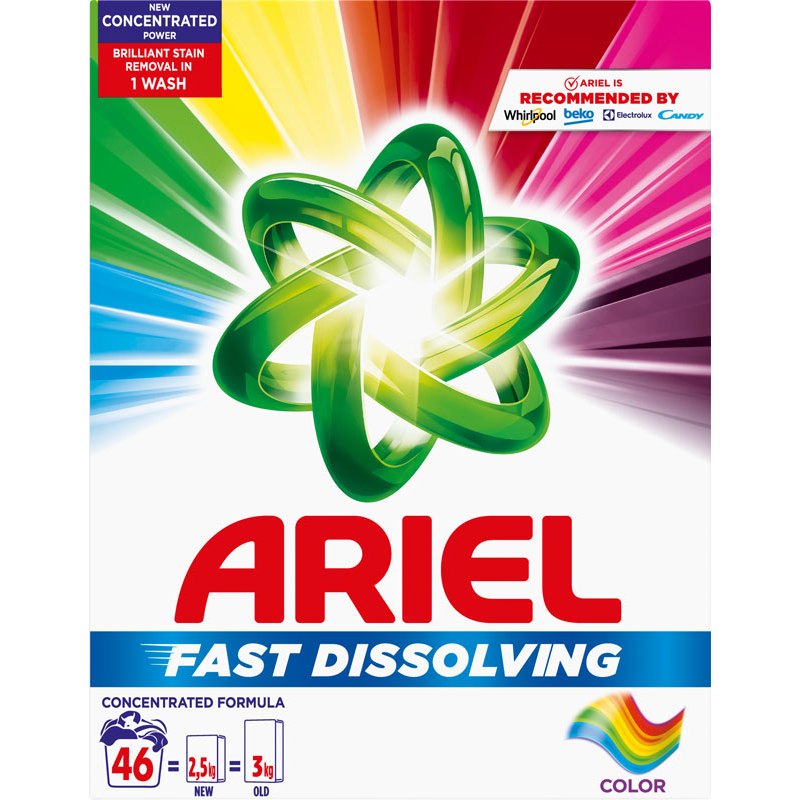 Ariel Prášek na praní color box (46 praní) 2,99kg