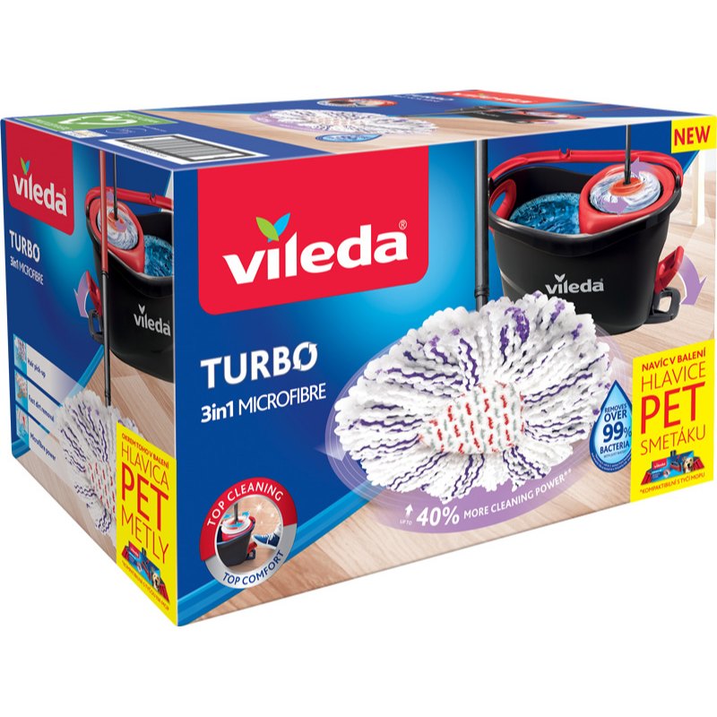 Vileda Turbo mop microfibre 3v1 se ždímacím košem 1ks