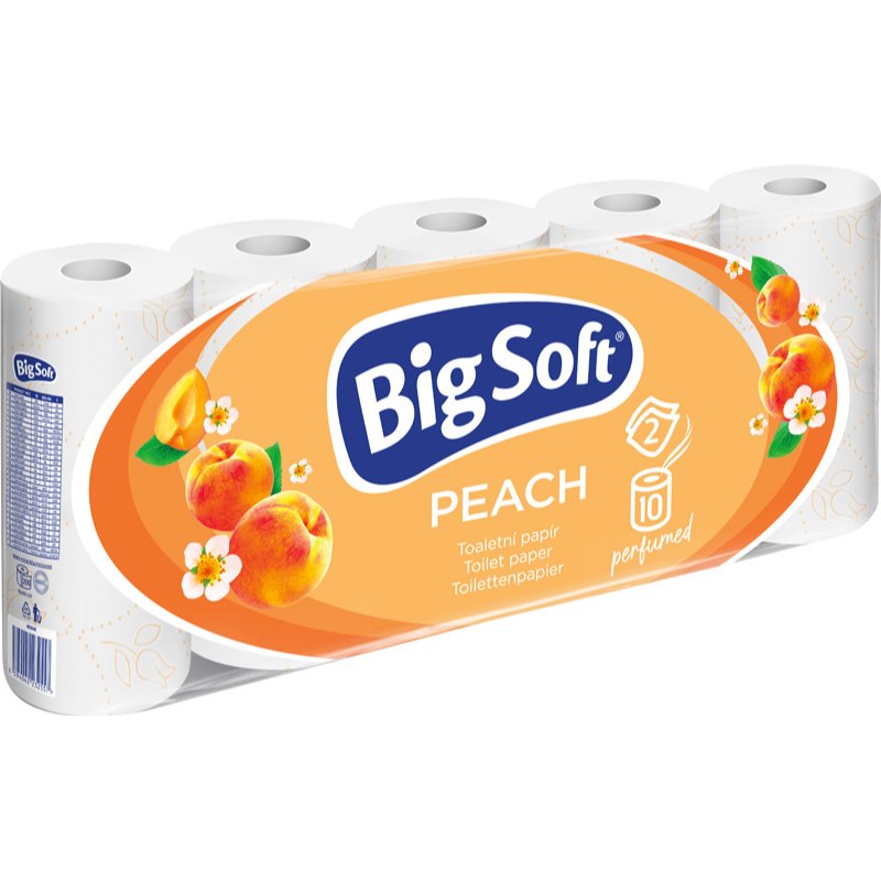 Big Soft Toaletní papír broskev 2-vrstvý 8+2ks