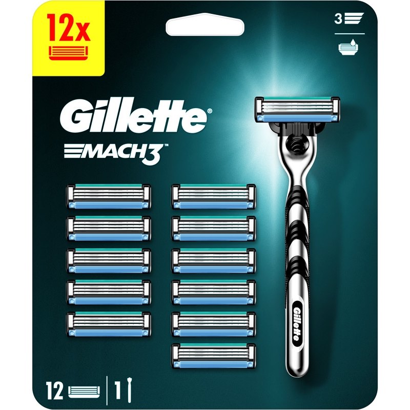 Gillette Mach3 Reg Holící strojek+12 hlavic