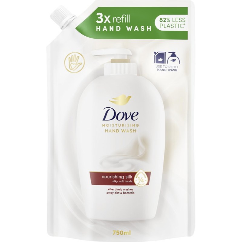 Dove Nourishing Silk Tekuté mýdlo náhradní náplň 750ml