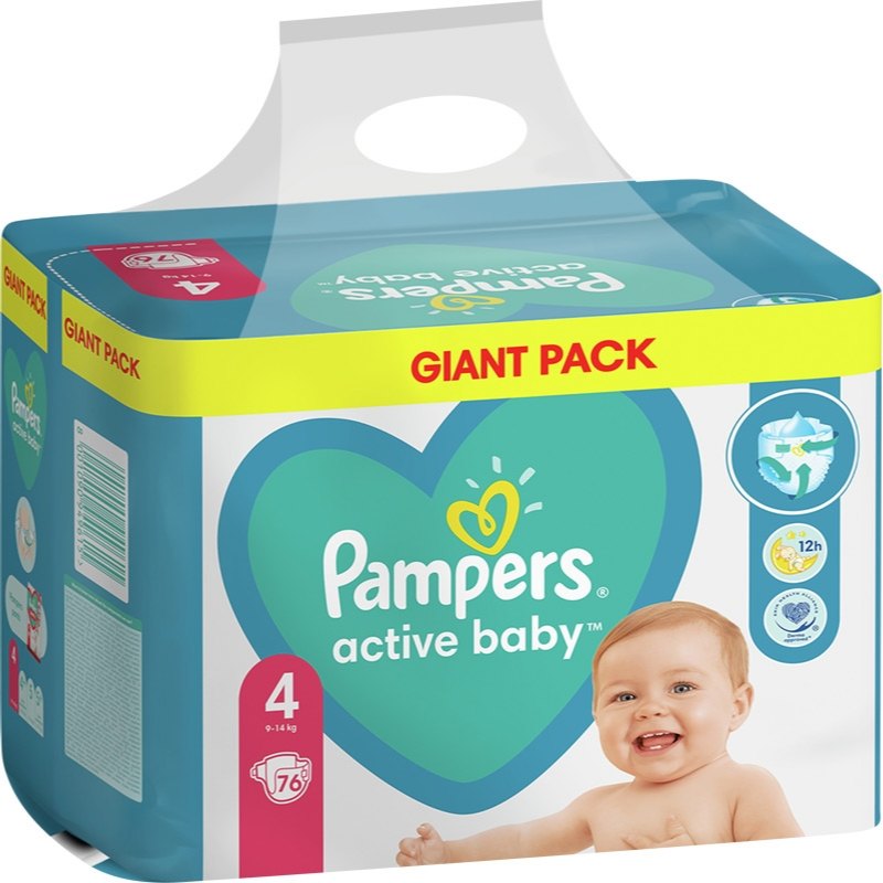 Pampers Active Baby dětské plenky 4 (8-14kg) 76ks