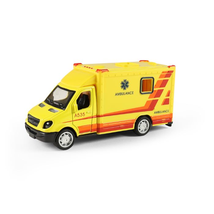 Auto ambulance / sanitka kov/plast 10 cm
