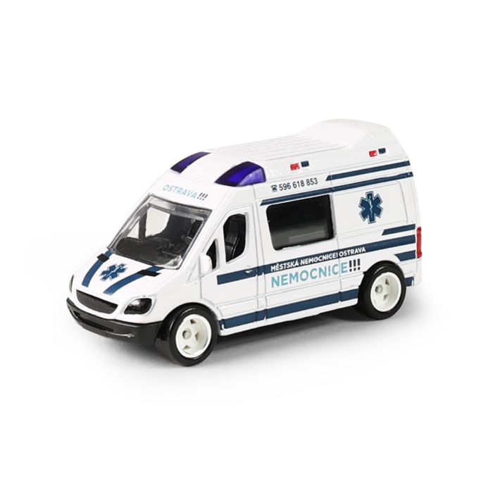 Kovové auto sanitka Městská nemocnice Ostrava 7 cm
