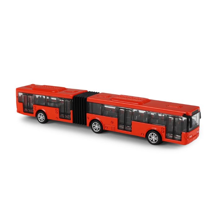 Kovový kloubový autobus červený Bratislava/ČB 18 cm