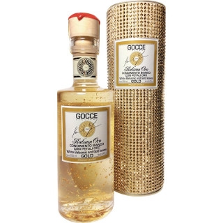 Gocce Balsamico kondiment bílý s jedlými plátky zlata 250ml