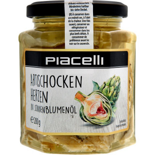 Piacelli Artyčoky srdíčka ve slunečnicovém oleji 280g