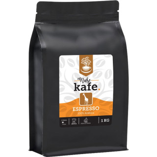 Naše kafe. Žirafa Espresso 100% Arabica zrnková káva 1kg