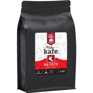 Naše kafe. Papoušek na filtr 100% Arabica zrnková káva 1kg