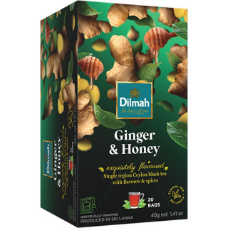 Dilmah Čaj černý zázvor-med 20x2g