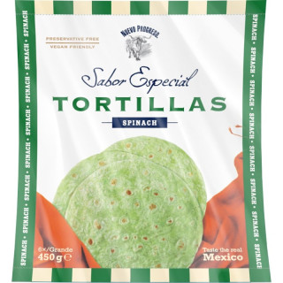Nuevo Progreso Tortilla spinach 10" 25cm 6x75g