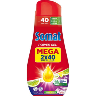Somat All in One Lemon&Lime Gel do myčky (80 dávek) 2x720ml