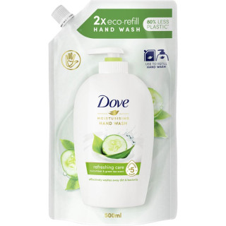 Dove Refreshing Care Tekuté mýdlo okurka&zelený čaj náhradní náplň 500ml